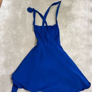 Chic Royal Blue Mini Dress